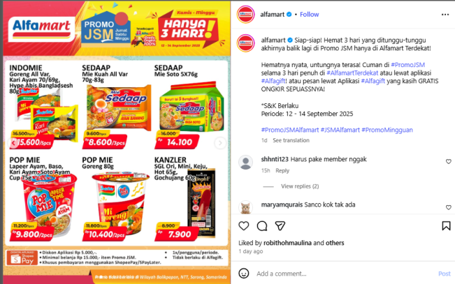 Promo Alfamart (Instagram)